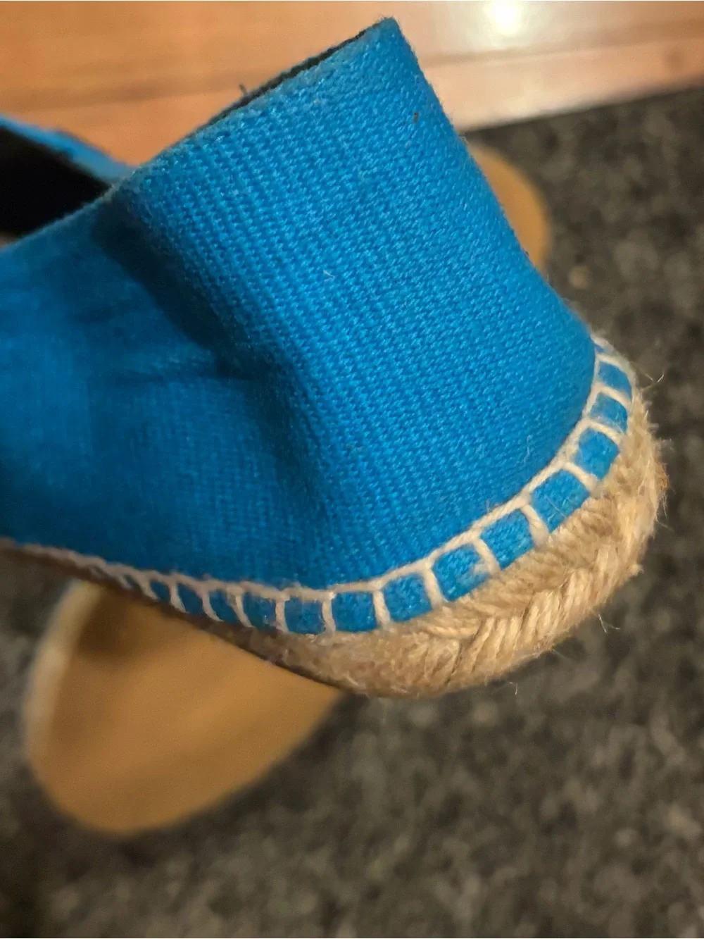 Kenzo Kids Bright Blue Canvas Slip-On Espadrilles size 38